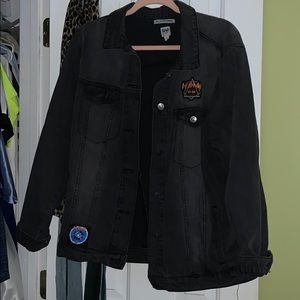 Def Leppard black denim jacket